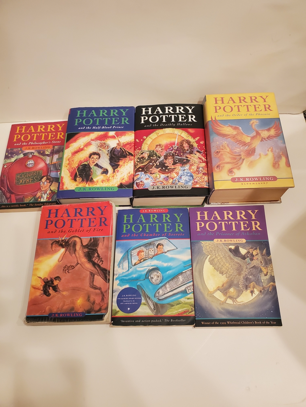 Harry Potter Paperback Book Set - Colorful Illustrated Covers